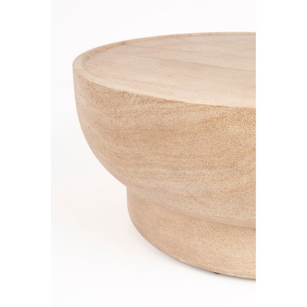 Okrogla klubska mizica v kamnitem dekorju v naravni barvi ø 80 cm Noble – Zuiver-image-3