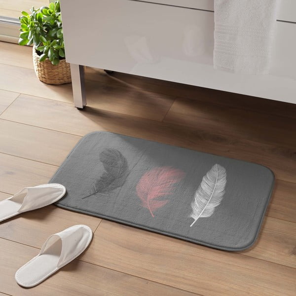 Siva kopalniška preproga 45x75 cm Penelope – douceur d'intérieur-image-1