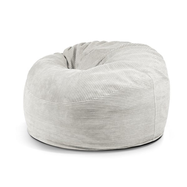 Kremno bela vreča za sedenje iz rebrastega žameta Om 110 – SLOWDOWN