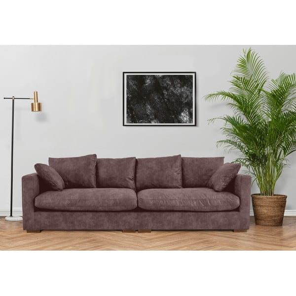 Temno rjava sedežna garnitura 266 cm Comfy – Scandic-image-1