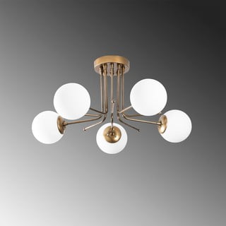 Stropna svetilka v belo-zlati barvi Opviq lights Daisy