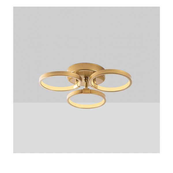 LED stropna svetilka v zlati barvi ø 17 cm Halka – Opviq lights-image-1