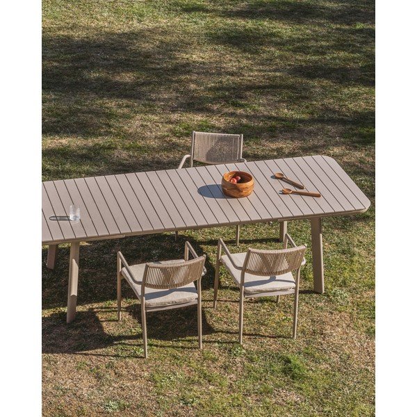 Kovinska vrtna miza 100x220 cm Izola – Kave Home-image-2