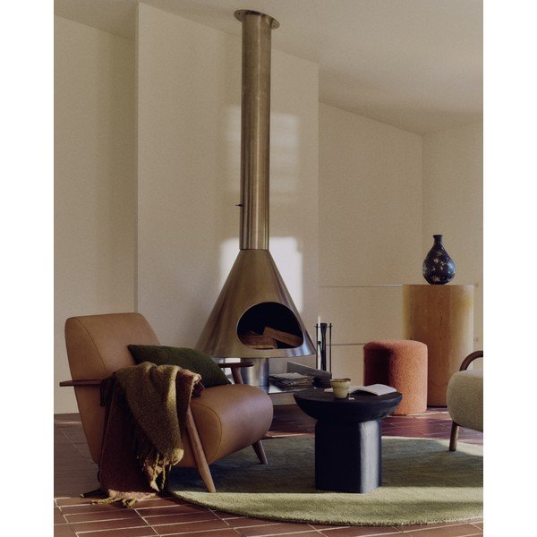 Zelena okrogla preproga ø 200 cm Empuries – Kave Home-image-2