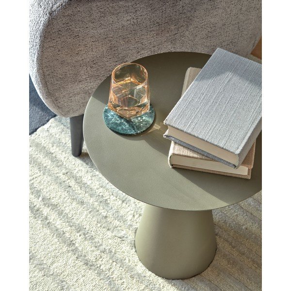 Kovinska okrogla stranska mizica ø 40 cm Shirel – Kave Home-image-2