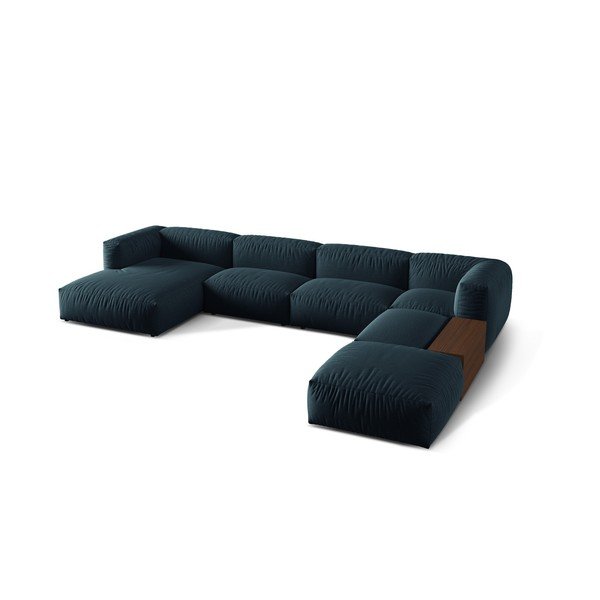 Temno modra kotna sedežna garnitura (desni kot/v obliki črke "U") Martina – Micadoni Home-image-1
