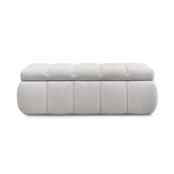 Svetlo siva klop iz tkanine bouclé – Bobochic Paris