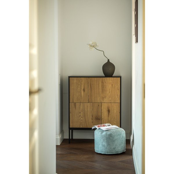 Mentolno zelena vreča za sedenje iz rebrastega žameta Mini – SLOWDOWN-image-1