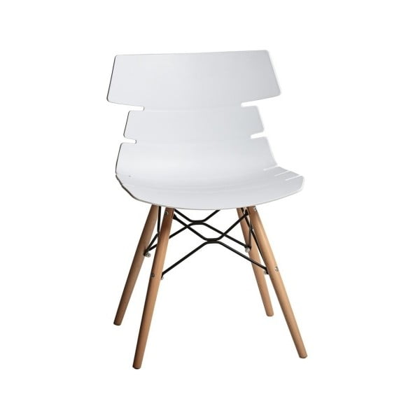 Komplet 4 belih jedilnih stolov Marckeric Iris-image-3