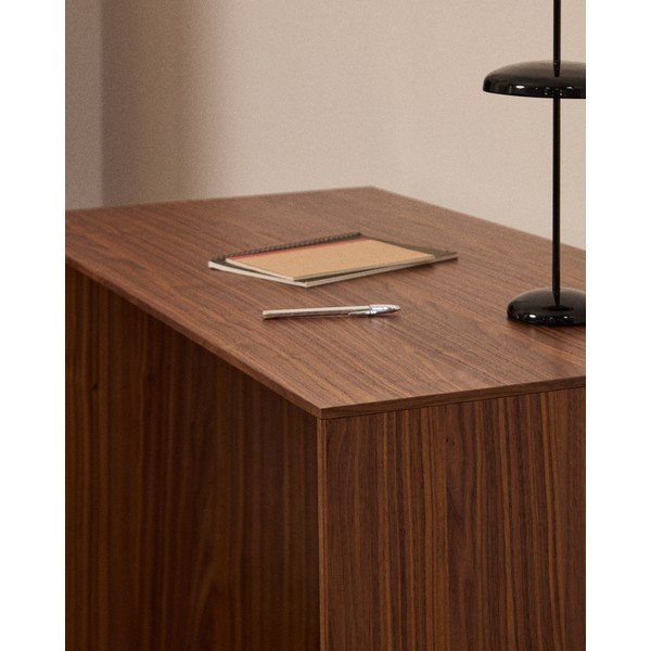 Pisalna miza v orehovem dekorju 60x140 cm Litto – Kave Home-image-3