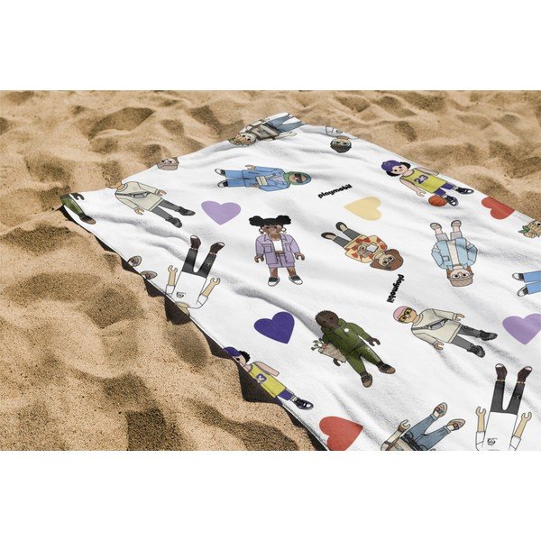 Frotirna bombažna brisača za na plažo 75x140 cm Unique United – Playmobil-image-1