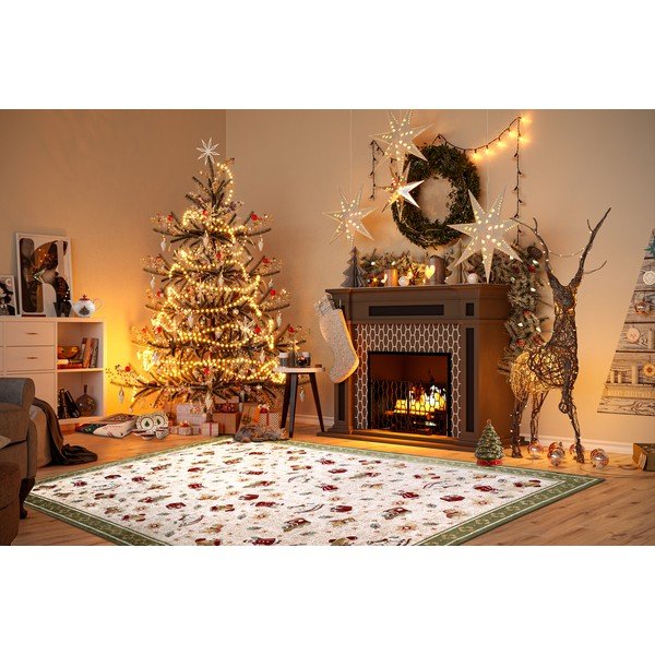 Zelena preproga z božičnim motivom iz mešanice bombaža 160x230 cm Toy's Delight Green Christmas – Villeroy&Boch-image-1