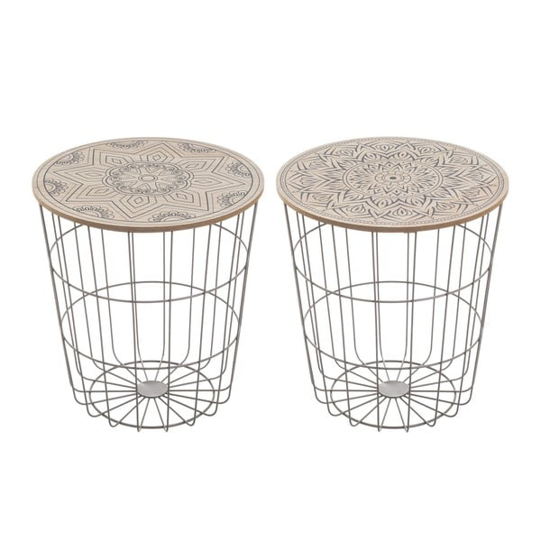 Okrogle stranske mizice v kompletu 2 ks ø 40 cm – Casa Selección