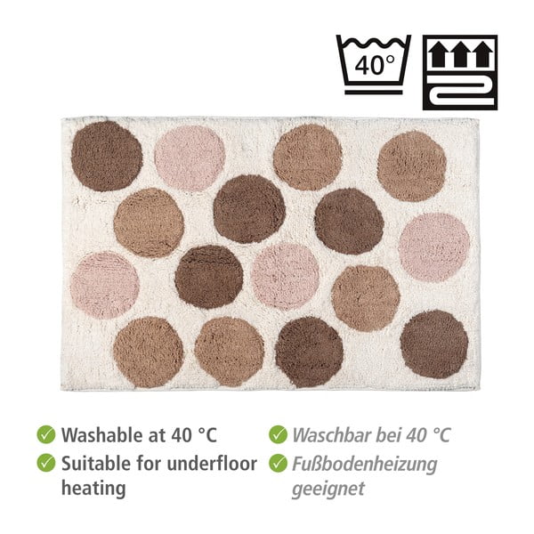 Rjava/bež kopalniška preproga iz organskega bombaža 60x90 cm Tibet – Wenko-image-3