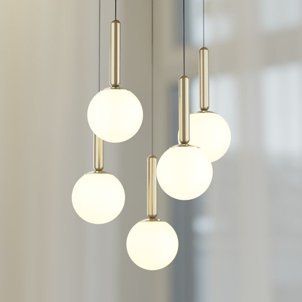 Viseča svetilka v zlati barvi s steklenim senčilom ø 34 cm One – Squid Lighting-image-3