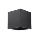 Črna stenska svetilka Sollux Geo