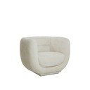 Kremno bel fotelj Kialy – Light & Living