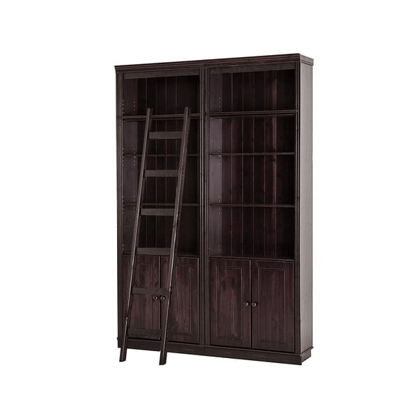 Rjav regal iz masivnega bora 148x223 cm Anita – Støraa-image-2