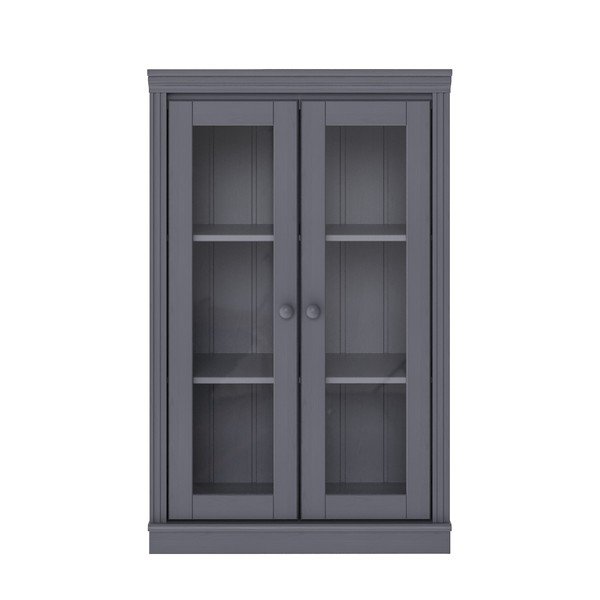 Siva vitrina iz masivnega bora 74x118x35 cm Anita – Støraa