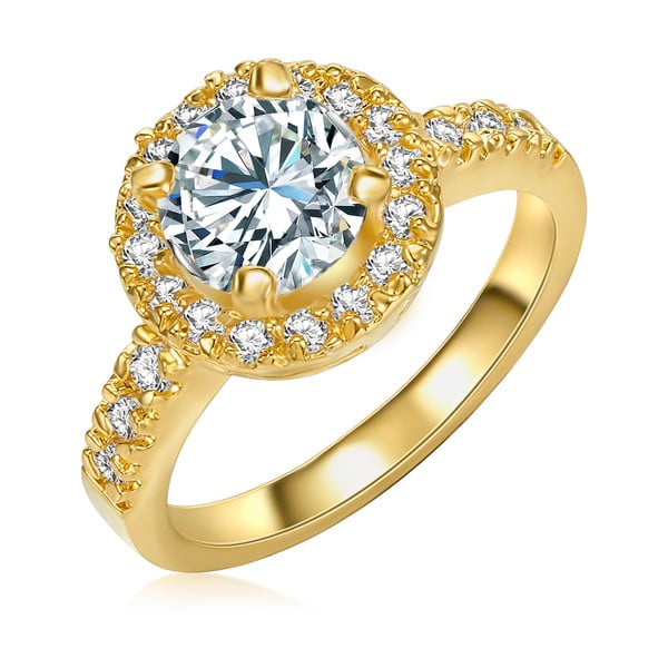 Damaški prstan v zlati barvi Tassioni Bride, velikost 56