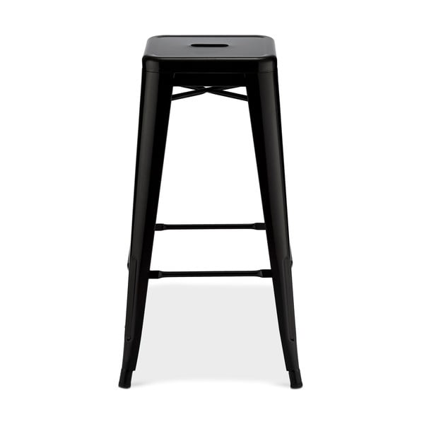 Črni kovinski barski stoli v kompletu 2 ks 76 cm Korona – Furnhouse-image-1