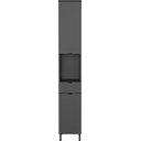 Antracitno siva visoka ozka kopalniška omarica 30x190 cm Arcena – Germania