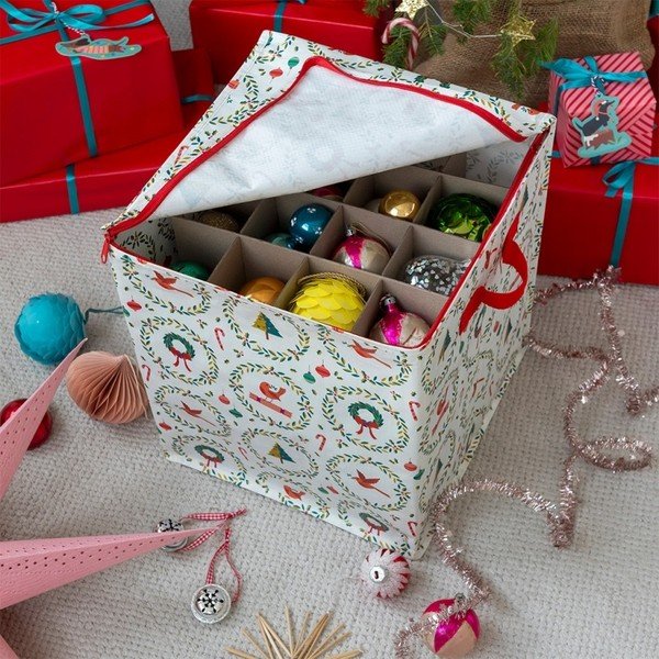 Škatla za shranjevanje oblačil iz reciklirane plastike 32x32x35 cm Classic Christmas – Rex London-image-1