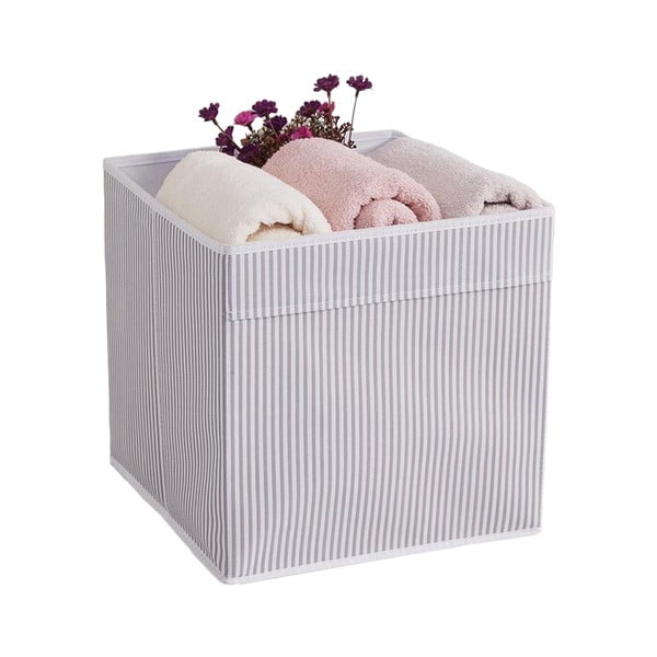 Siva tekstilna škatla za shranjevanje 30x30x30 cm – Mioli Decor