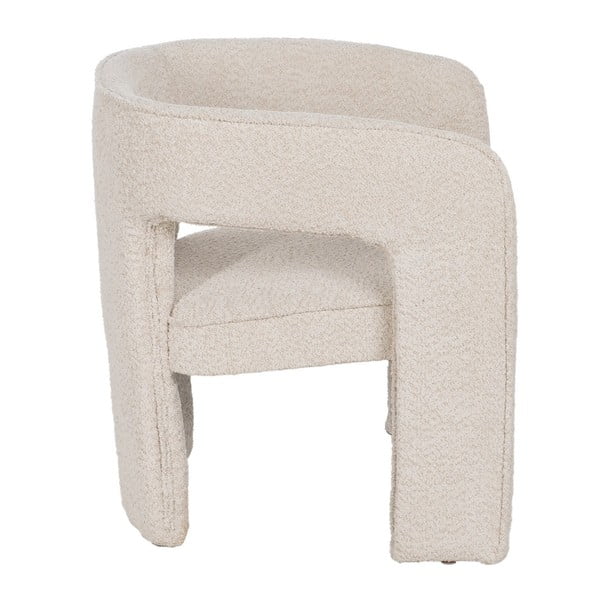 Bež fotelj iz tkanine bouclé – Ixia-image-2