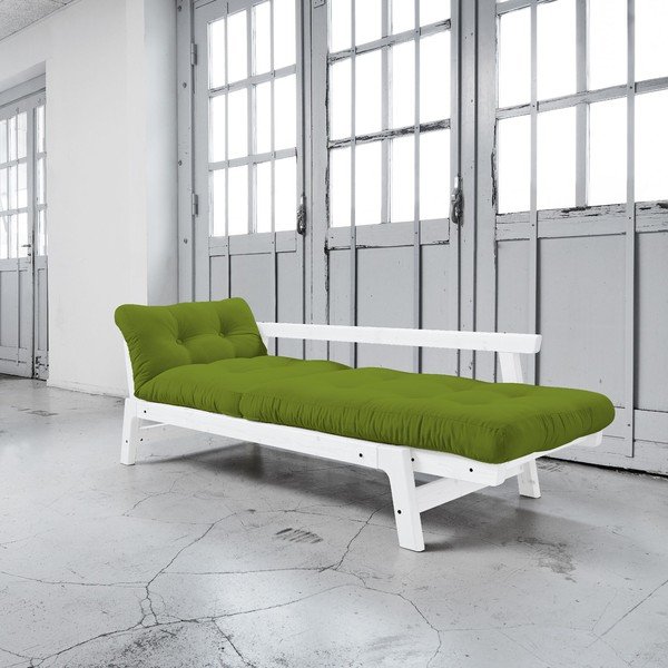 Raztegljiv kavč Karup Step White/Lime-image-2