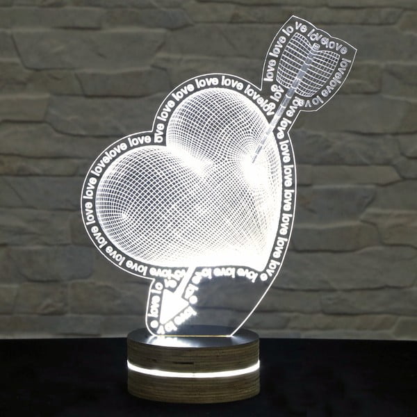 3D namizna svetilka In Love