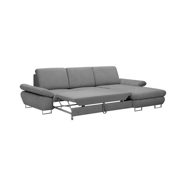 Svetlo siva Windsor & Co Sofas Pi raztegljiv kavč, desni kot-image-2