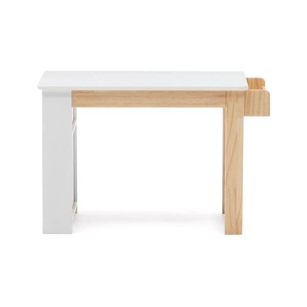 Otroška pisalna miza z belo mizno ploščo 40x77 cm Serwa – Kave Home-image-3