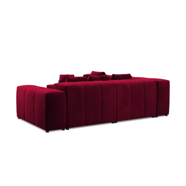 Rdeč žametni kotni kavč (obojestranski) Rome Velvet - Cosmopolitan Design -image-4
