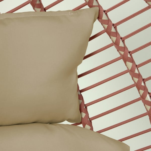 Viseč vrtni fotelj v terakoti s stojalom Kave Home Elianis-image-3