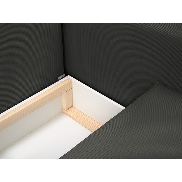 Črna žametna raztegljiva zofa Mazzini Sofas Azalea-image-1