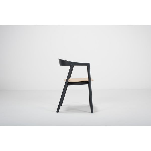 Črn jedilni stol iz hrastovega lesa Gazzda Muna-image-4