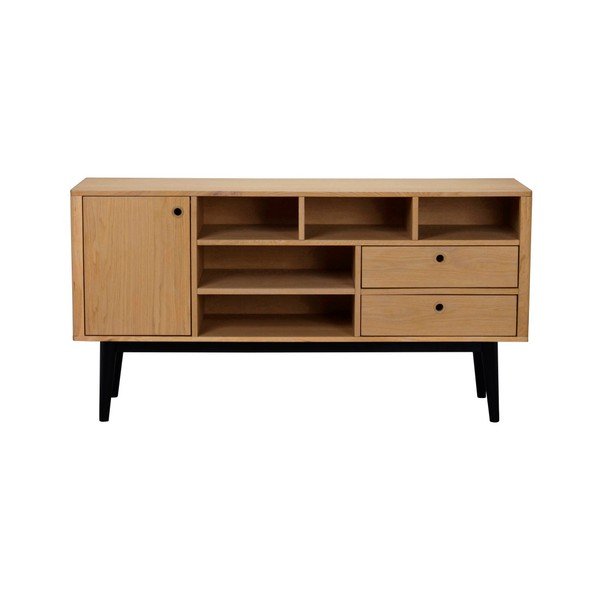 Komoda iz hrastovega lesa s črnimi nogami Rowico Vienna, dolžina 150 cm-image-1