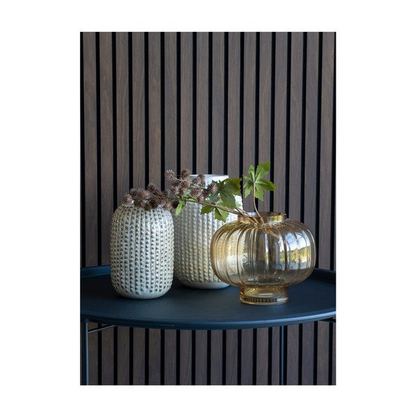 Svetlo rumena steklena ročno izdelana vaza – House Nordic-image-3