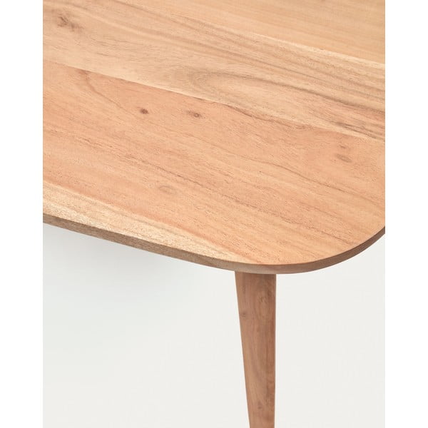 Mizica iz masivne akacije v naravni barvi 60x110 cm Eluana – Kave Home-image-4