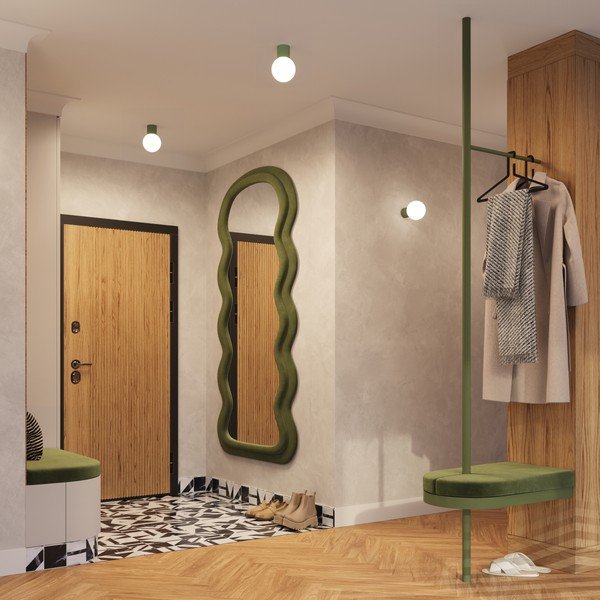 Zelena stenska svetilka ø 12 cm Orbital – Sollux-image-3