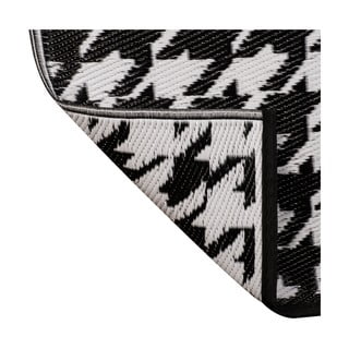 Črno-bela zunanja preproga Green Decore Houndstooth, 120 x 180 cm