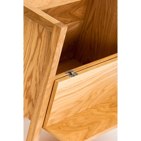 Omarica za vino iz hrastovega lesa v naravni barvi 59x60 cm NewEst - Woodman-image-1