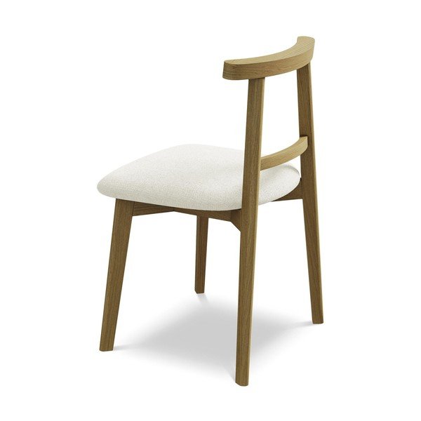 Kremno bel jedilni stol iz masivnega lesa Ohelo – Makamii-image-3