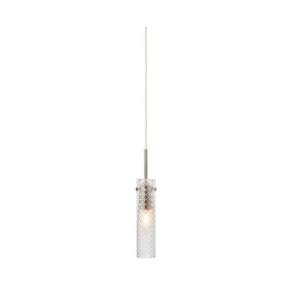 Steklena viseča svetilka v mat srebrni barvi ø5x27,5 cm Vibia – Markslöjd
