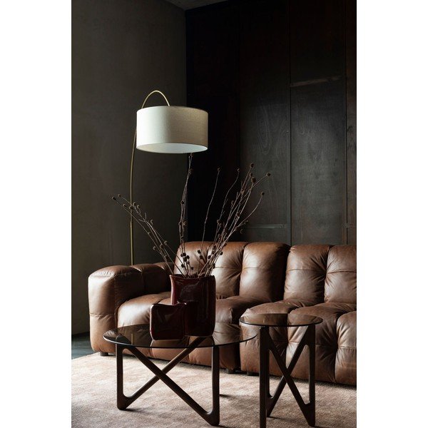 Rjava usnjena sedežna garnitura 264 cm Hackman – Dutchbone-image-1