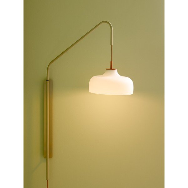 Bela/bež stenska svetilka z vtikačem ø 29 cm Current – Hübsch-image-2