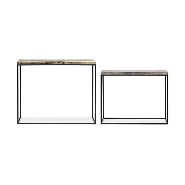 Kovinske stranske mizice v kompletu 2 ks 29x99 cm Amira – Bizzotto-image-3