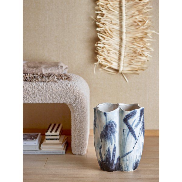 Črno-bela lončena vaza (višina 37 cm) Elira – Bloomingville-image-2