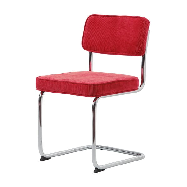 Rdeč jedilni stol iz rebrastega žameta Rupert – Unique Furniture-image-2